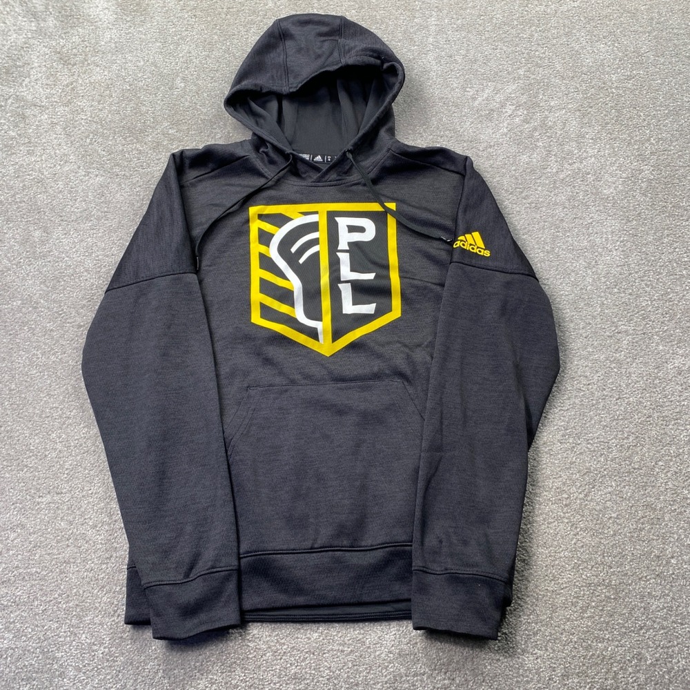Adidas Hoodie Mens Small Gray PLL Premier Lacrosse League ClimaWarm Pullover